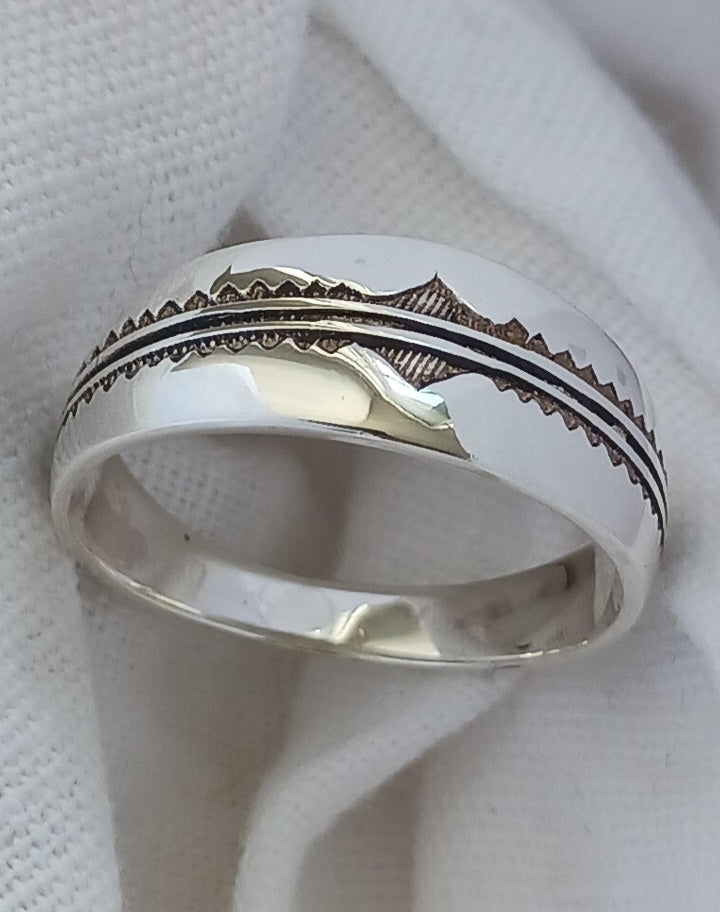 Bague touareg en argent massif