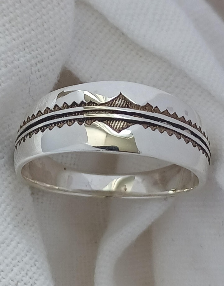 Bague touareg en argent massif