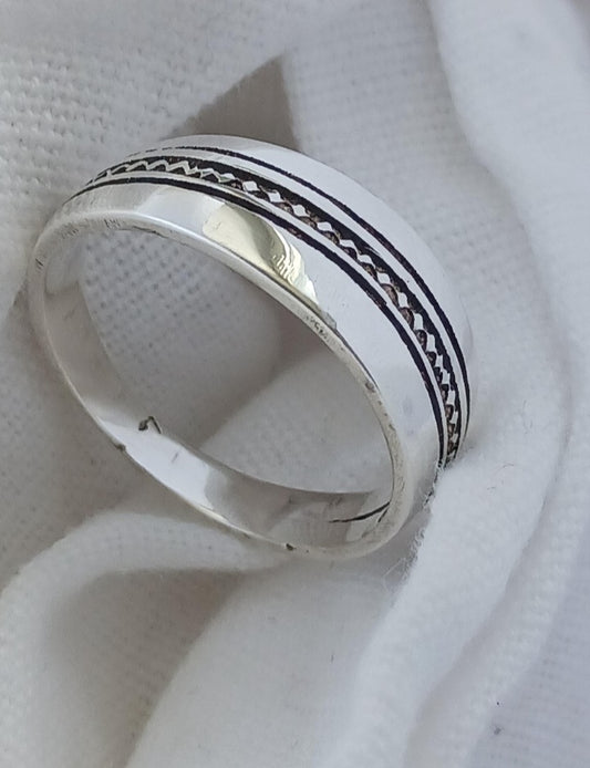 Bague touareg en argent massif