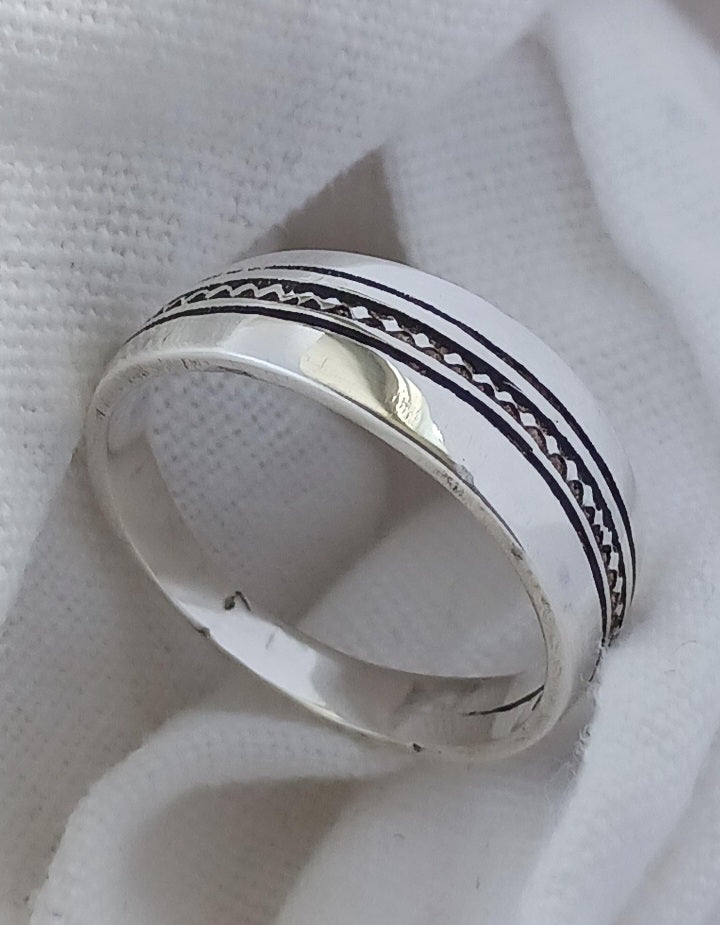 Bague touareg en argent massif
