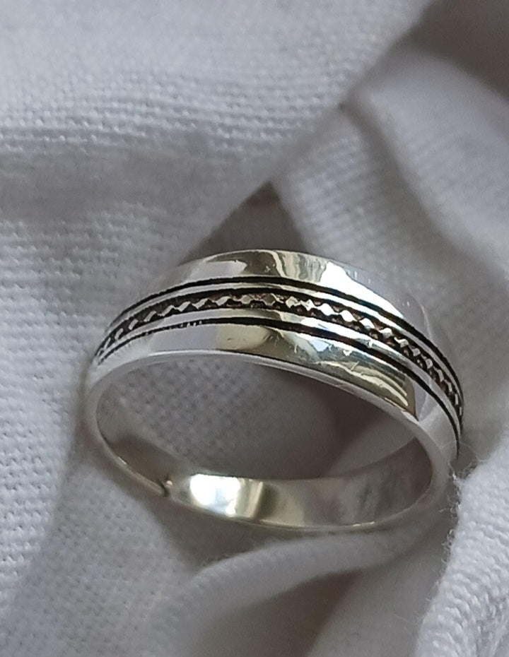 Bague touareg en argent massif