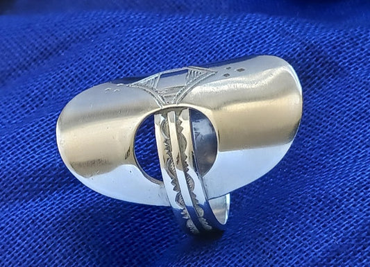 Bague touareg en argent massif