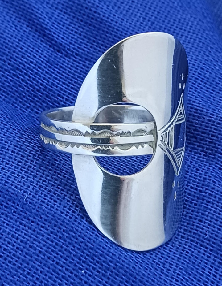 Bague touareg en argent massif