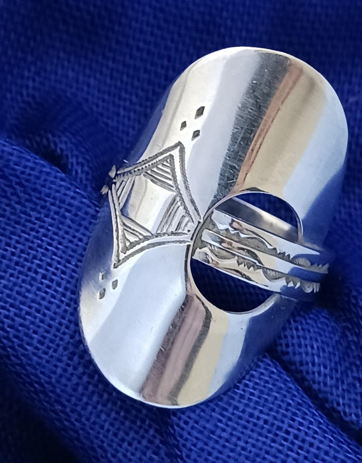 Bague touareg en argent massif