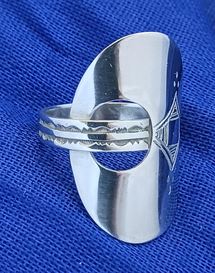 Bague touareg en argent massif