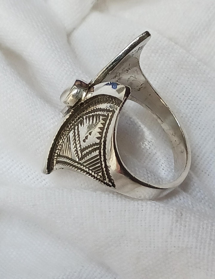 Bague touareg en argent massif