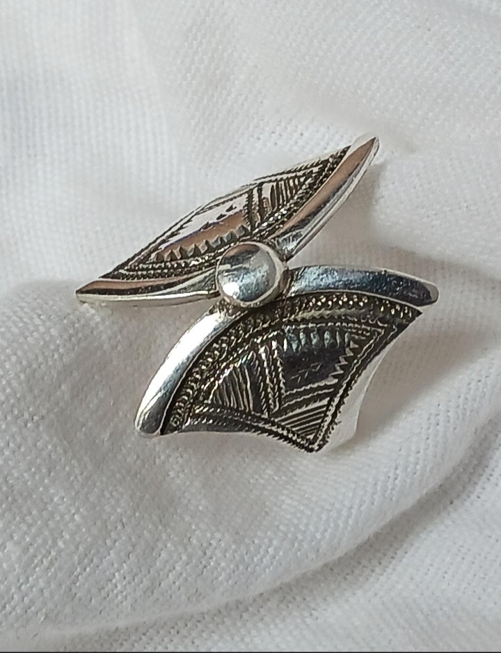 Bague touareg en argent massif