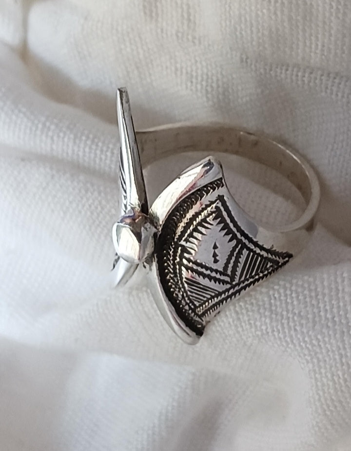 Bague touareg en argent massif