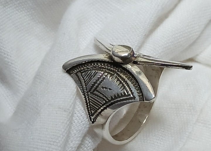 Bague touareg en argent massif