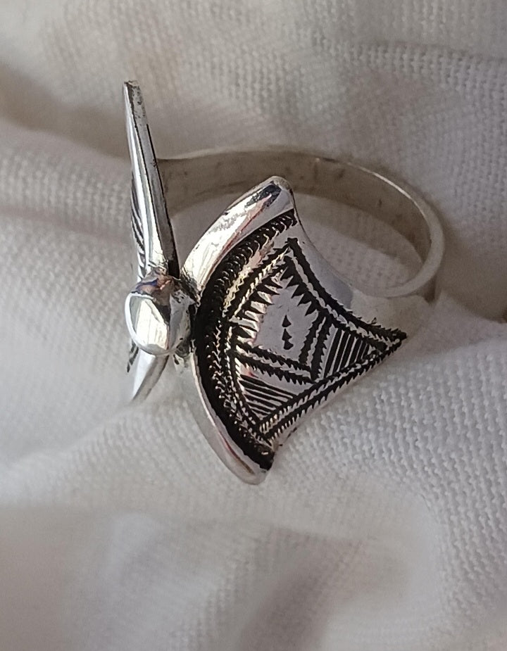 Bague touareg en argent massif