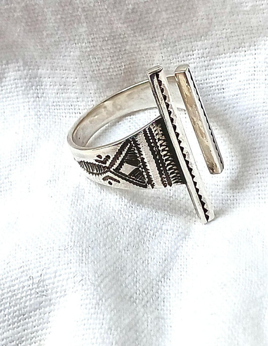 Bague touareg en argent massif