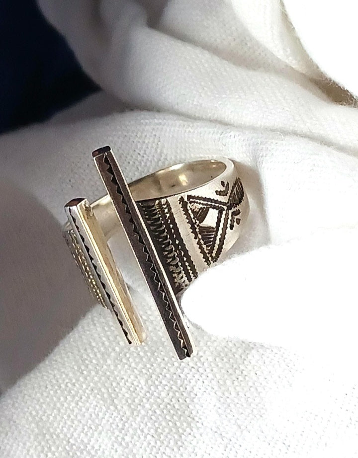 Bague touareg en argent massif