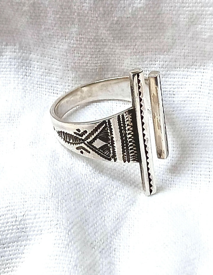Bague touareg en argent massif