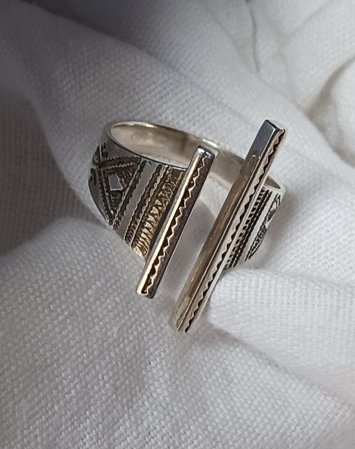 Bague touareg en argent massif