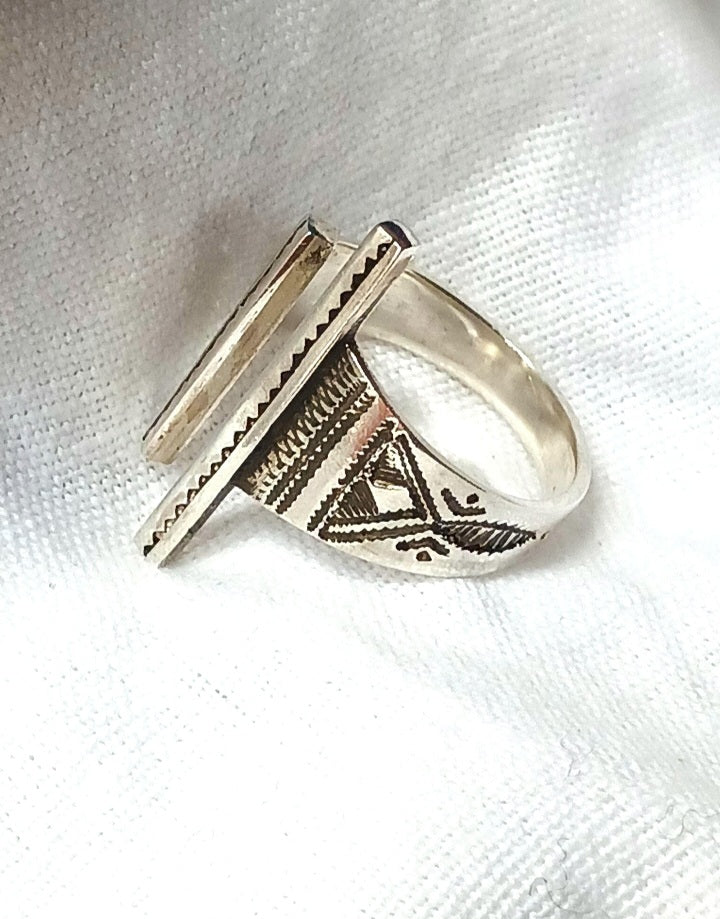 Bague touareg en argent massif