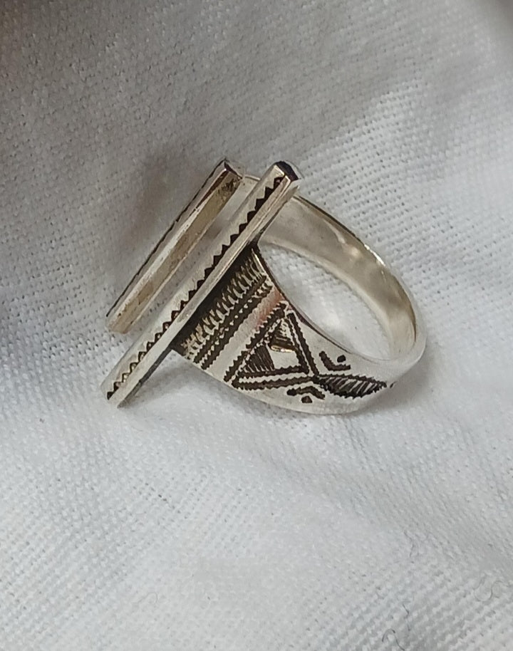 Bague touareg en argent massif