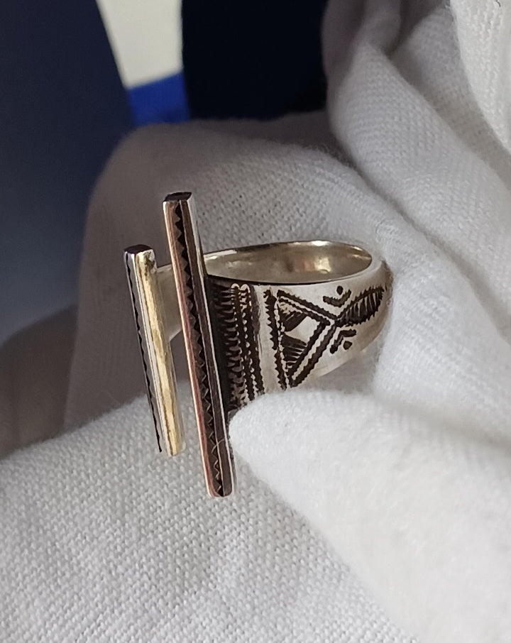 Bague touareg en argent massif