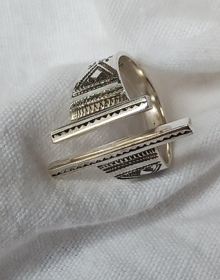 Bague touareg en argent massif