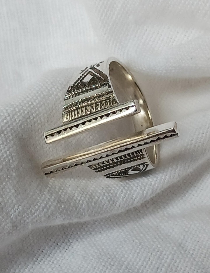 Bague touareg en argent massif