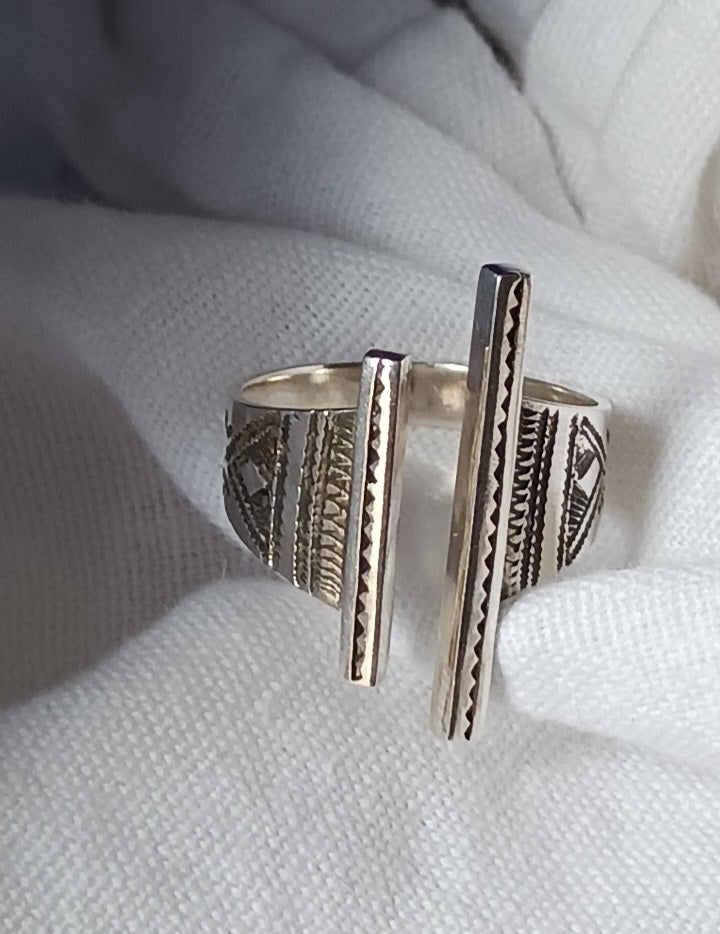 Bague touareg en argent massif