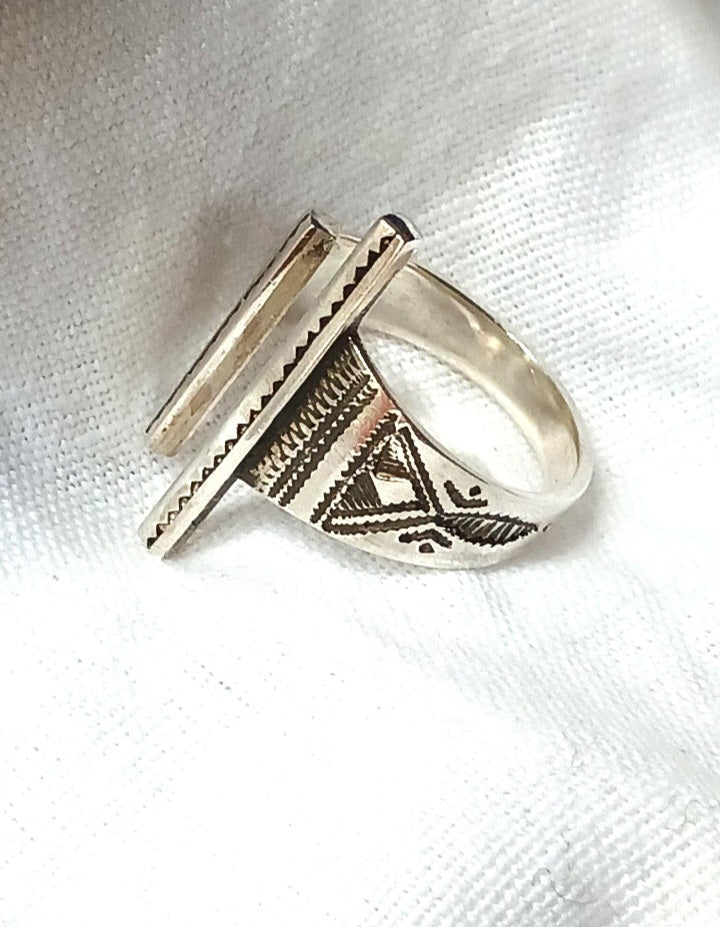 Bague touareg en argent massif