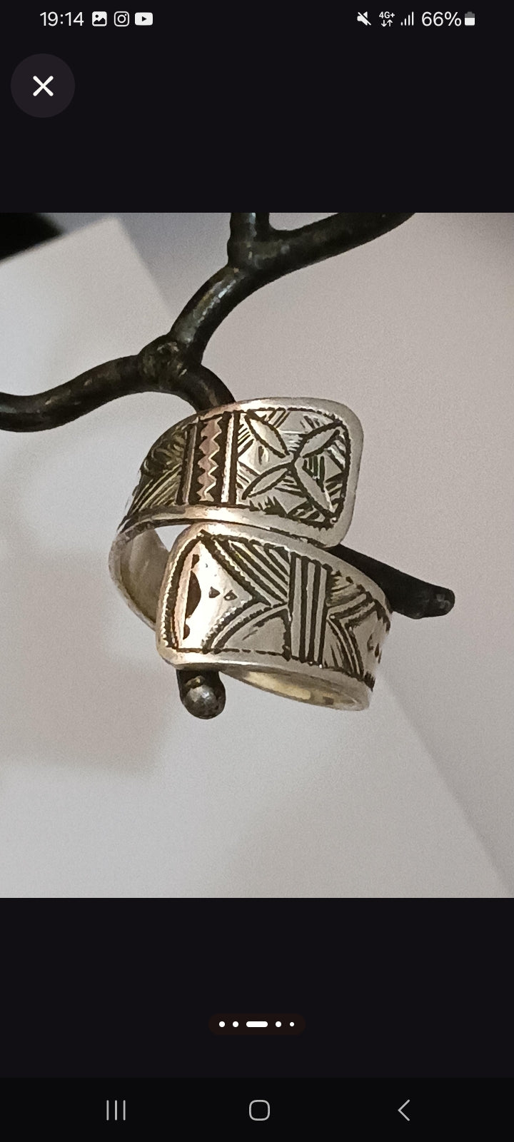 Bague touareg en argent massif