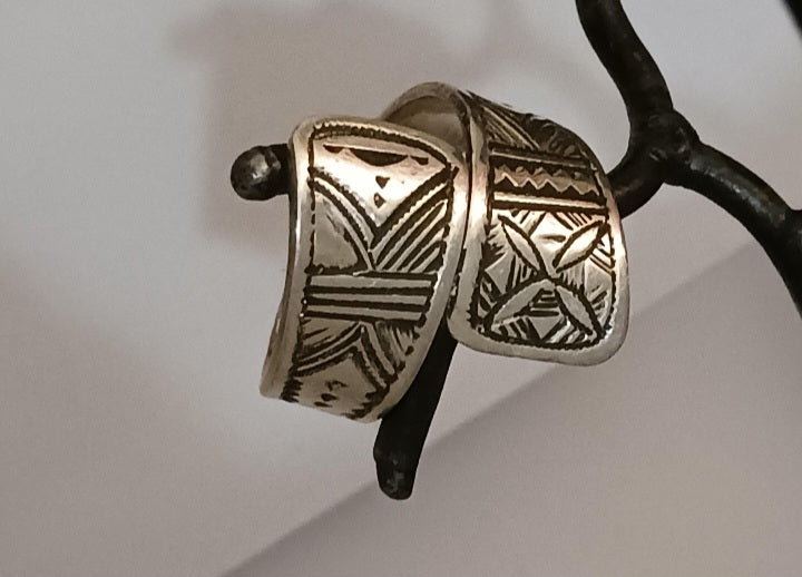 Bague touareg en argent massif