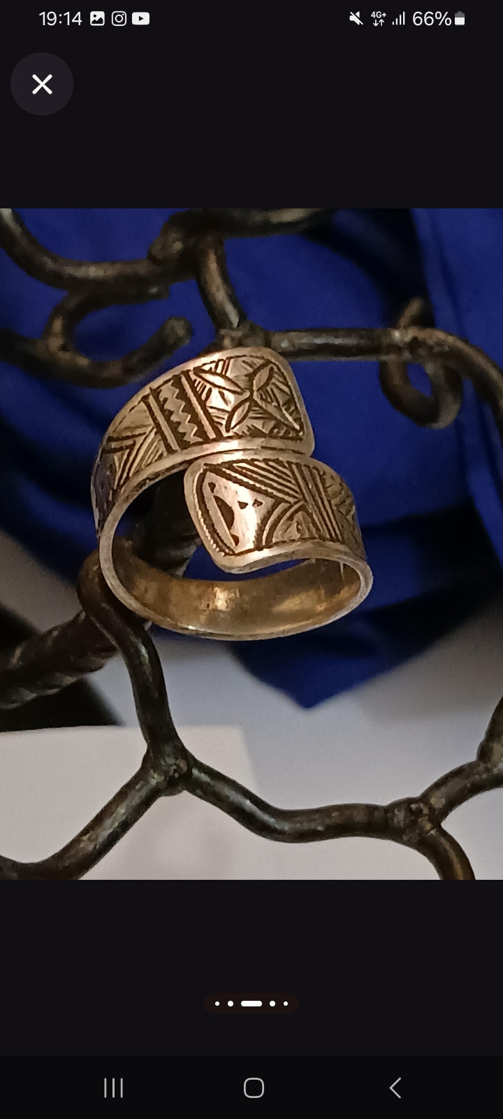 Bague touareg en argent massif