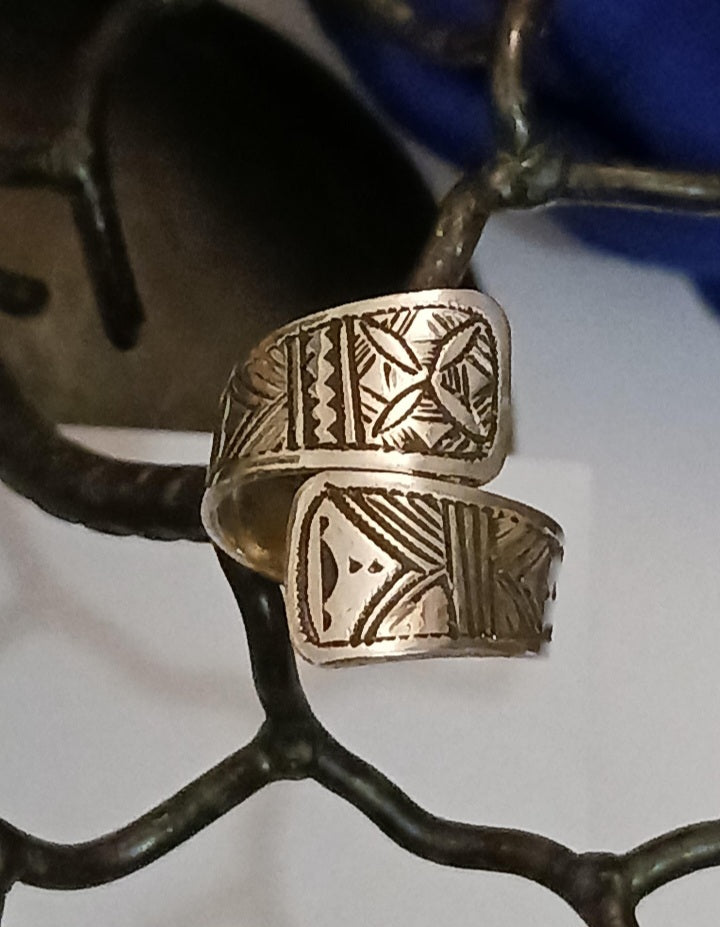 Bague touareg en argent massif