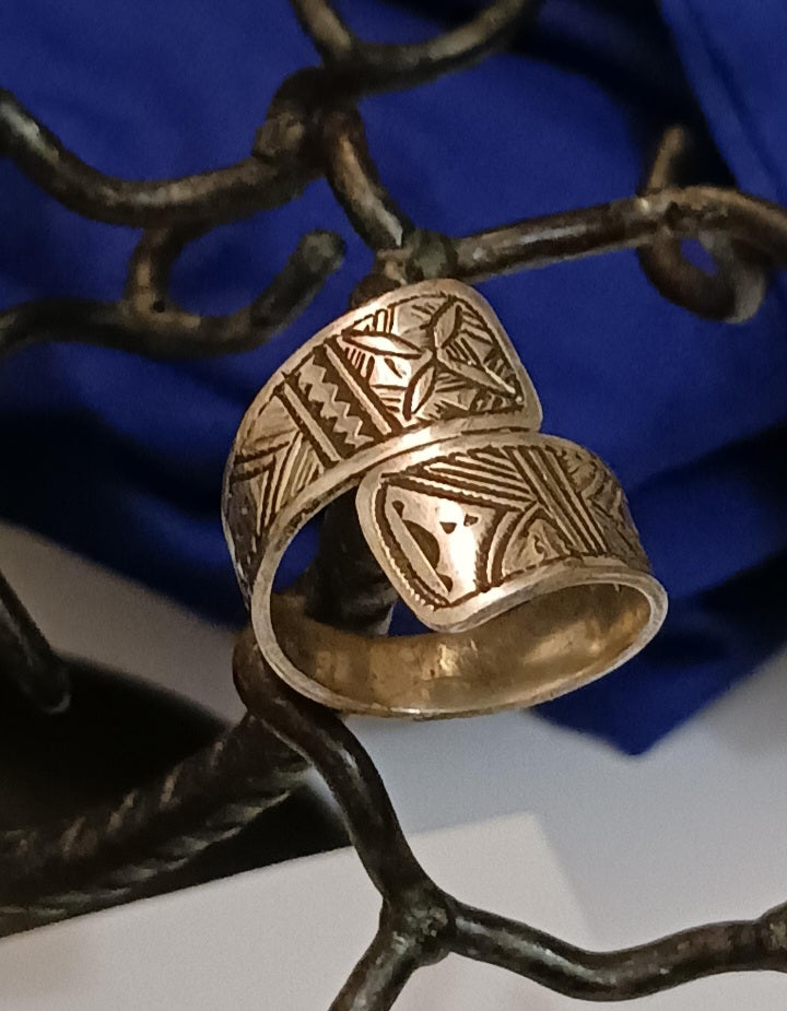 Bague touareg en argent massif