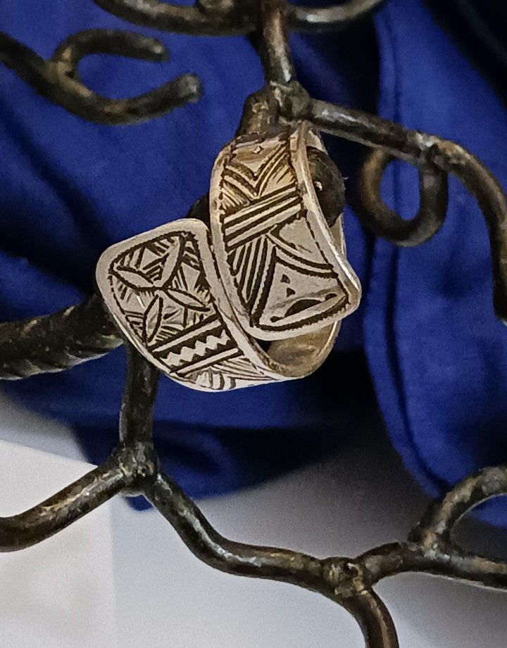 Bague touareg en argent massif