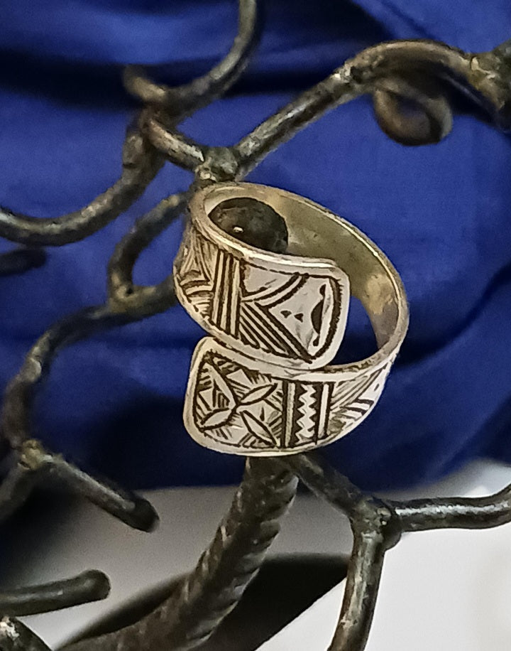 Bague touareg en argent massif