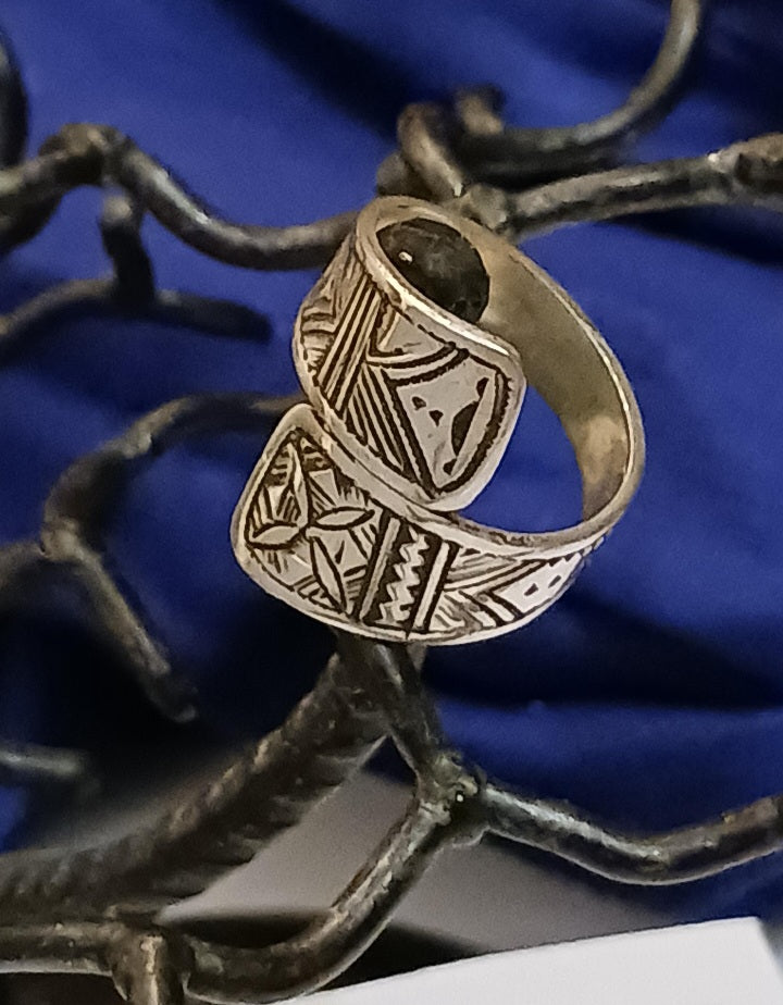 Bague touareg en argent massif