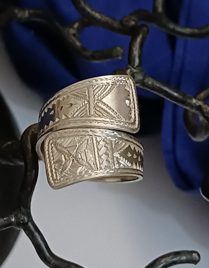 Bague touareg en argent massif