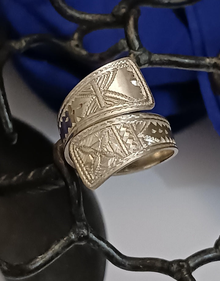 Bague touareg en argent massif