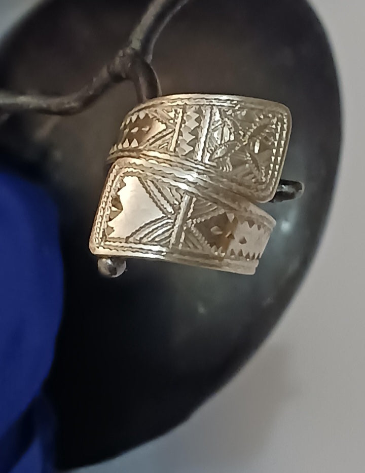 Bague touareg en argent massif
