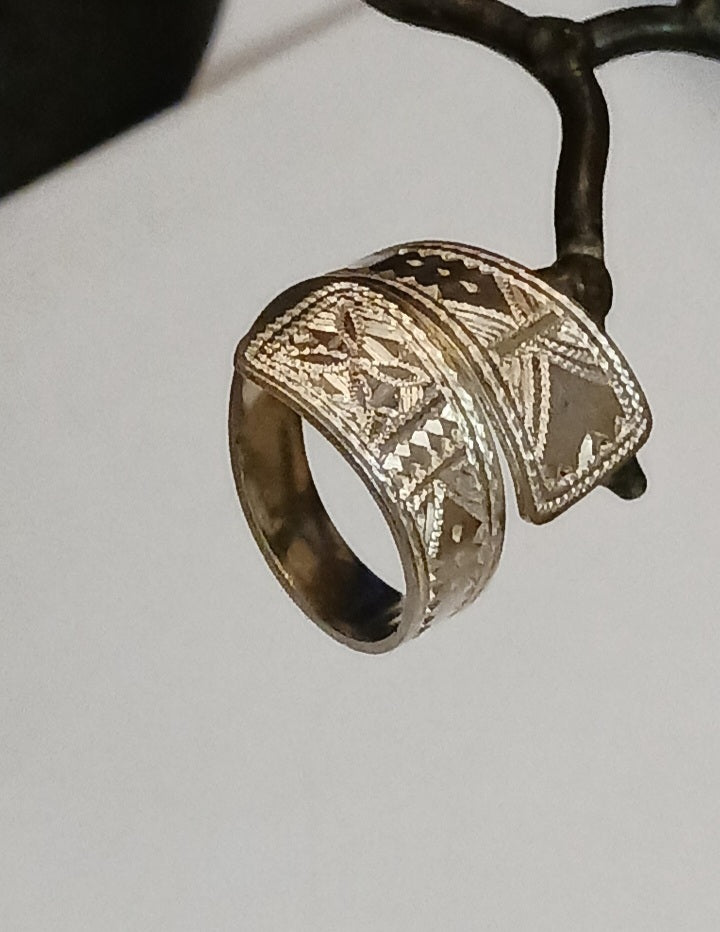 Bague touareg en argent massif