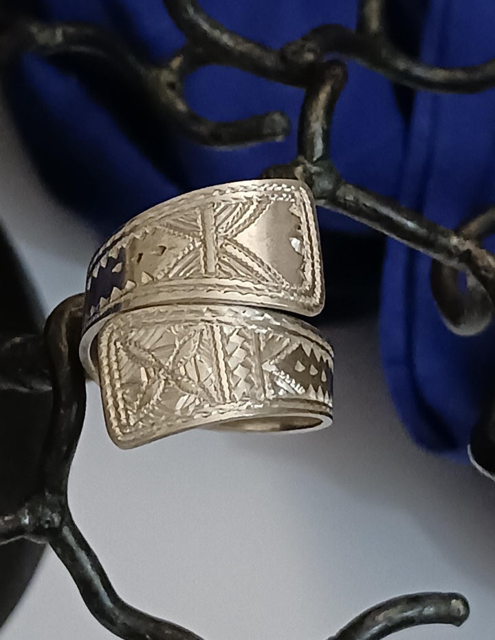 Bague touareg en argent massif