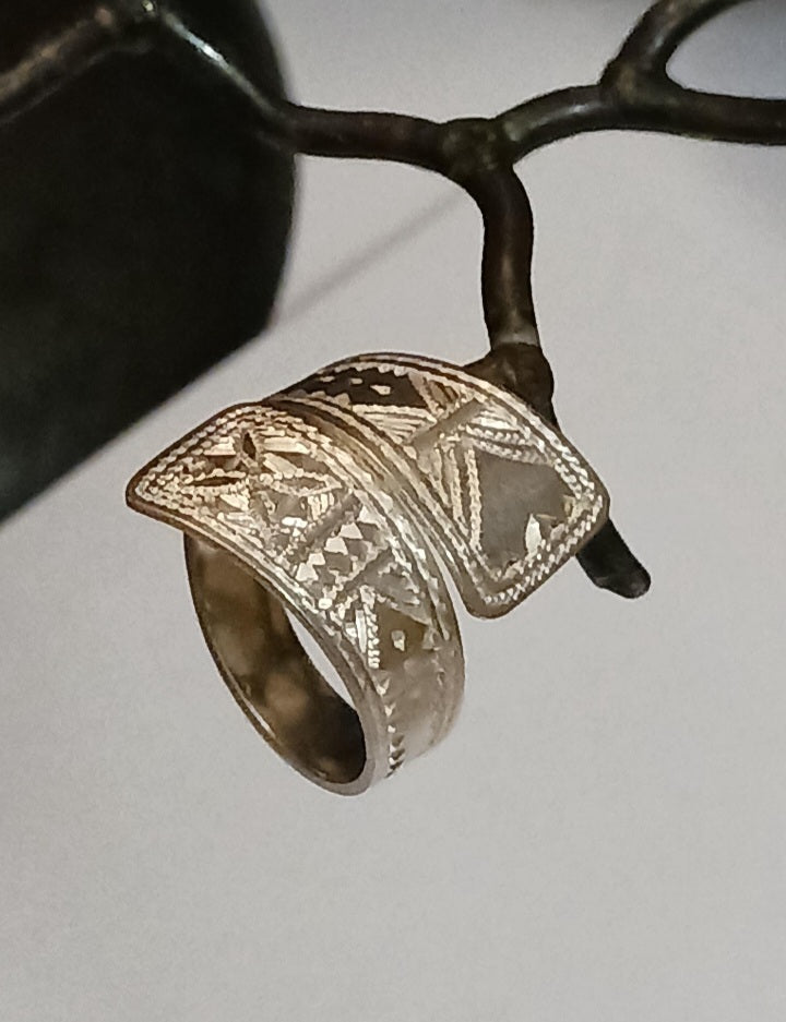 Bague touareg en argent massif