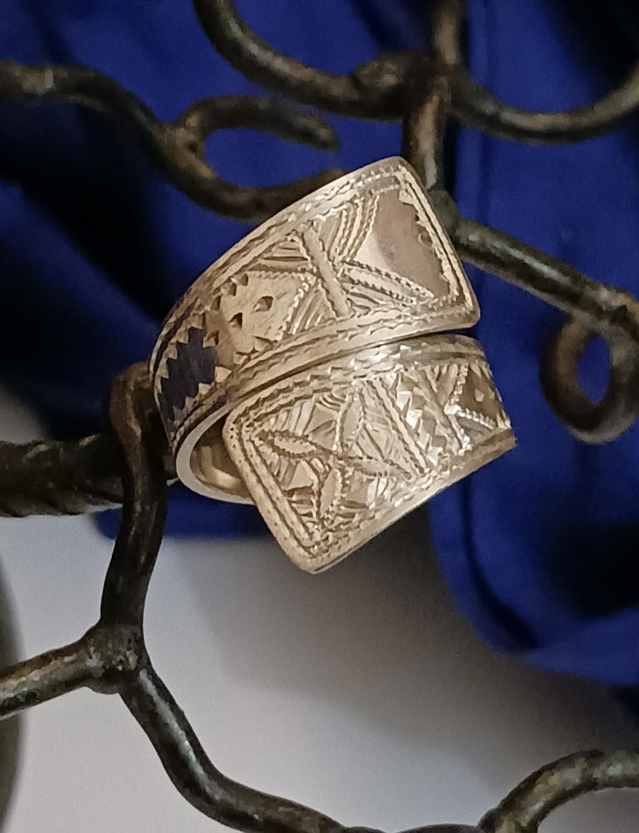 Bague touareg en argent massif