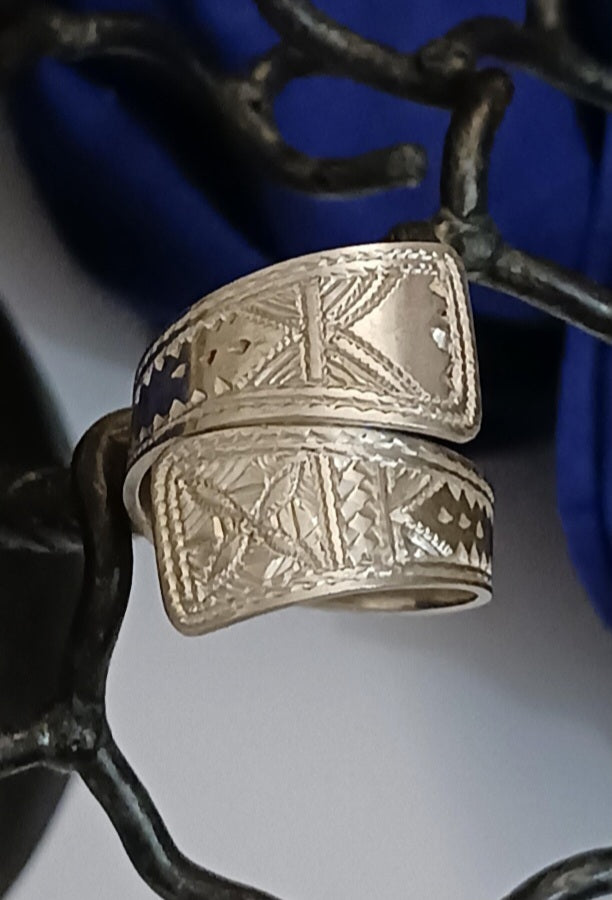 Bague touareg en argent massif
