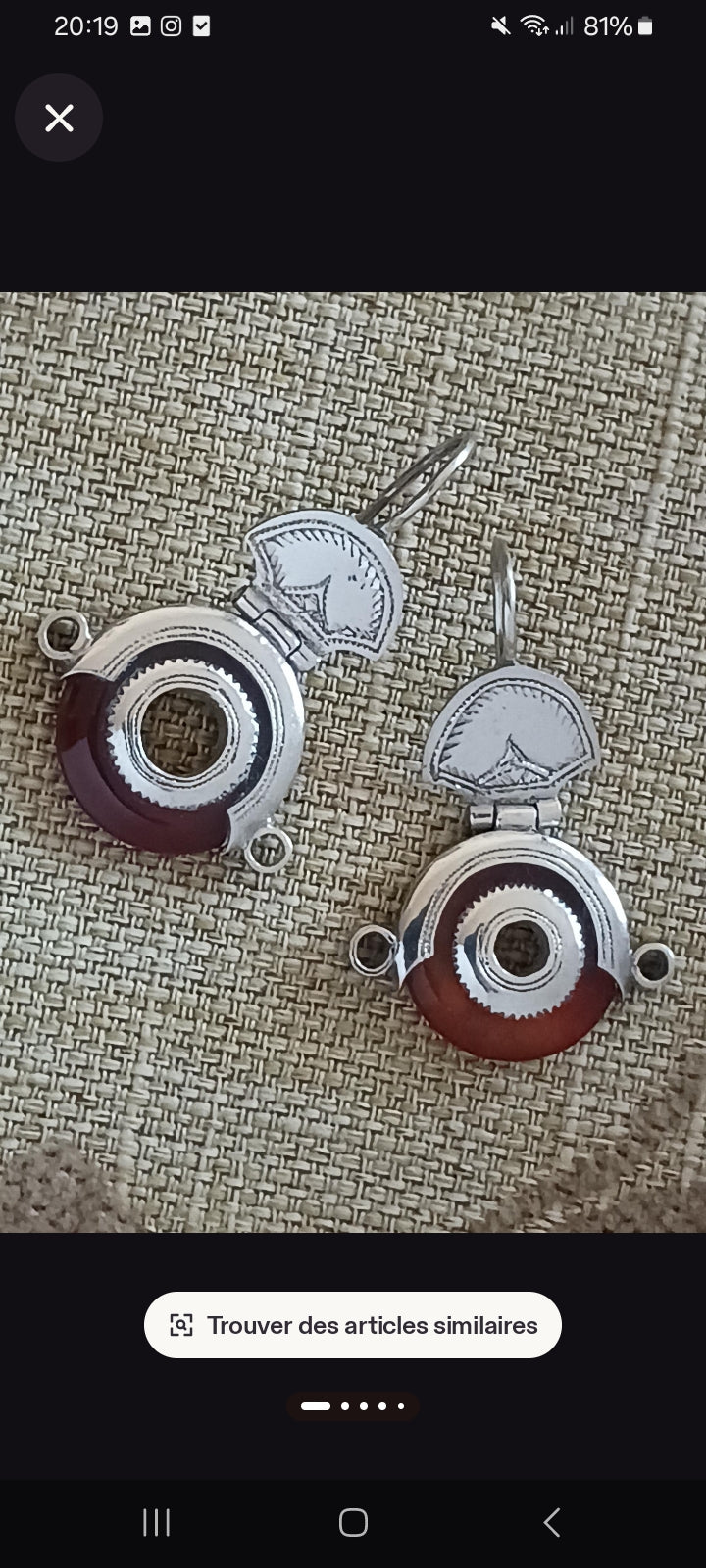 Boucles d'oreilles touarègue