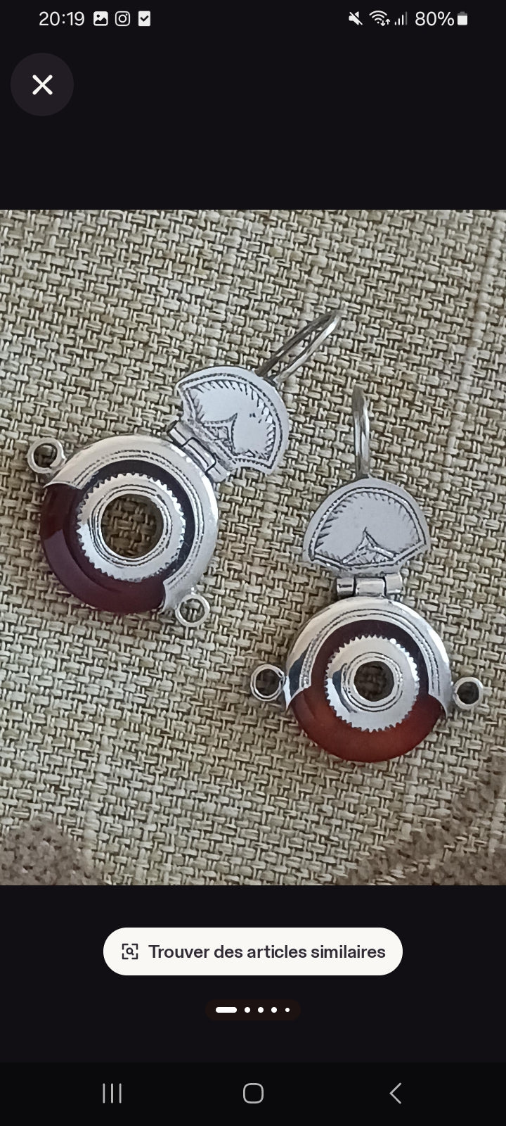 Boucles d'oreilles touarègue