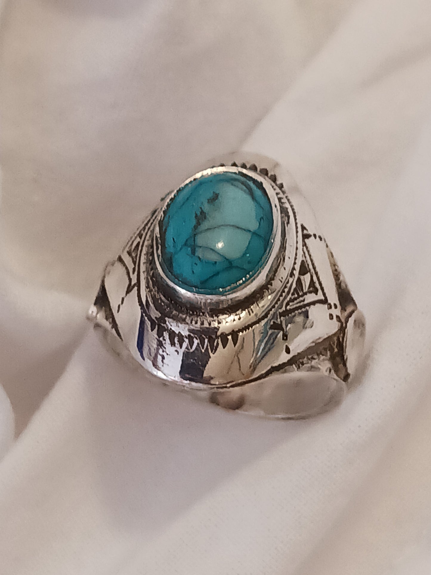 Bague touareg en argent massif