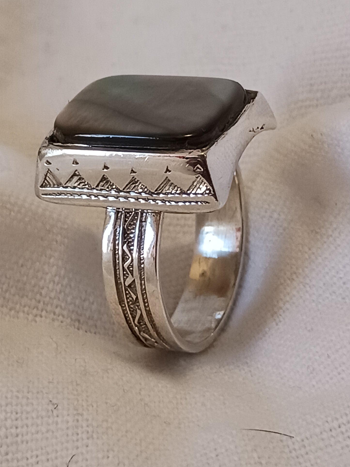 Bague touareg en argent massif