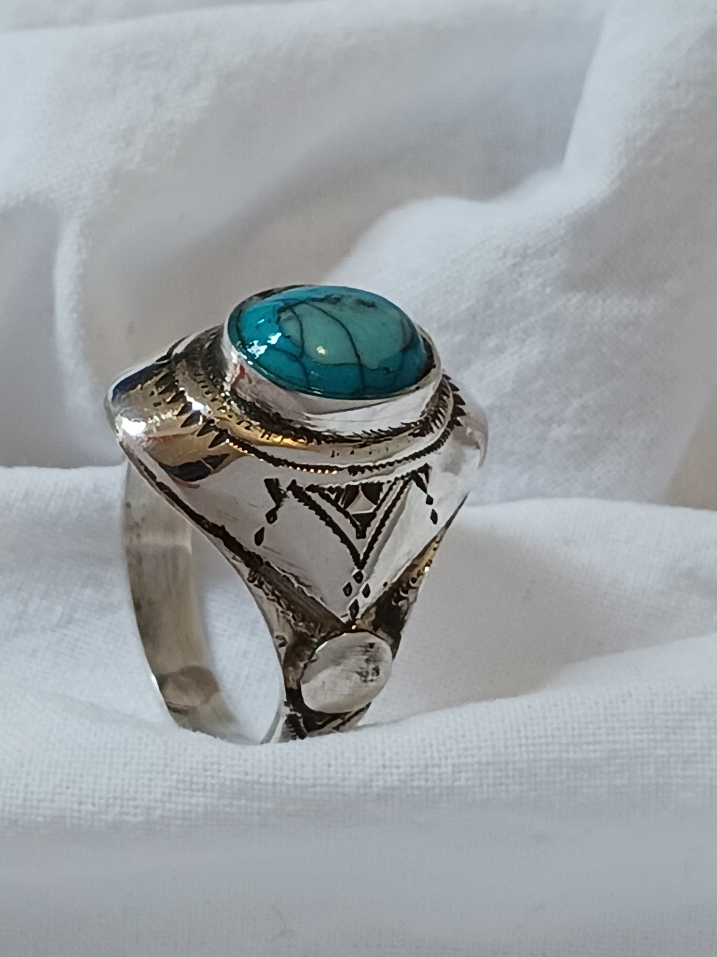 Bague touareg en argent massif