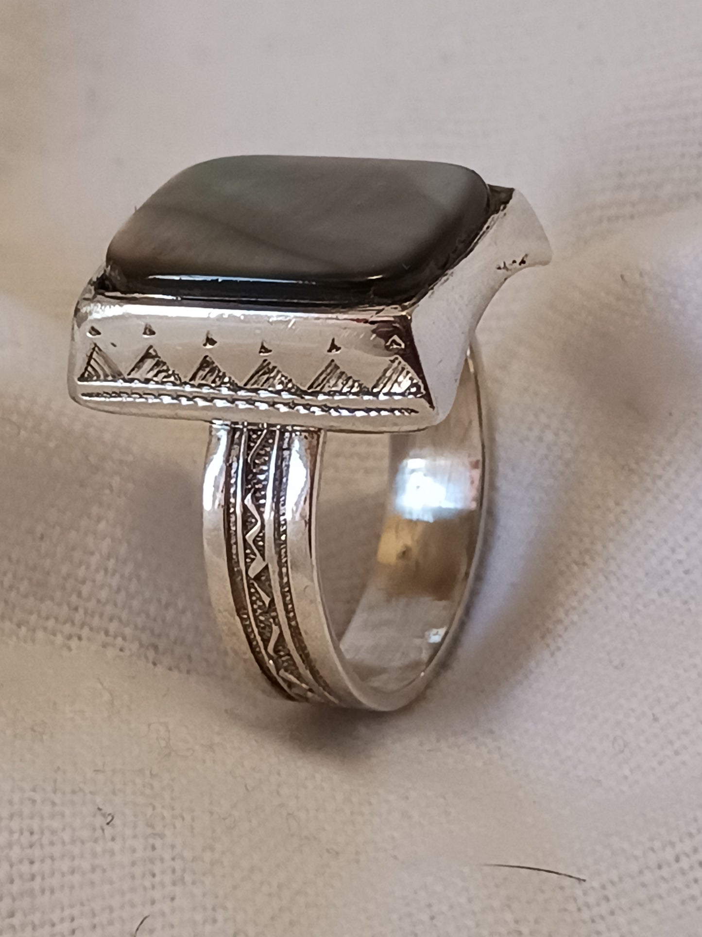 Bague touareg en argent massif