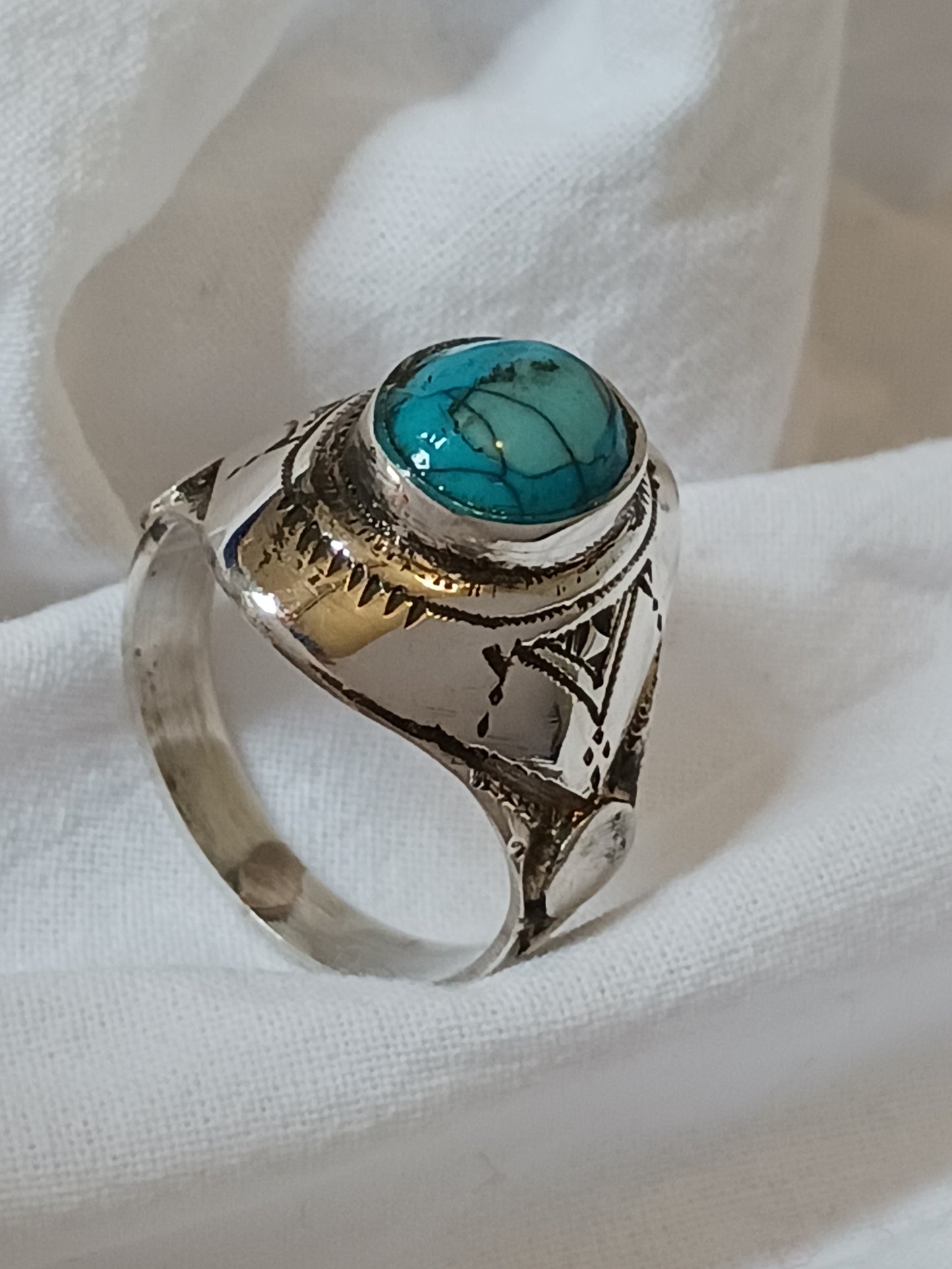 Bague touareg en argent massif