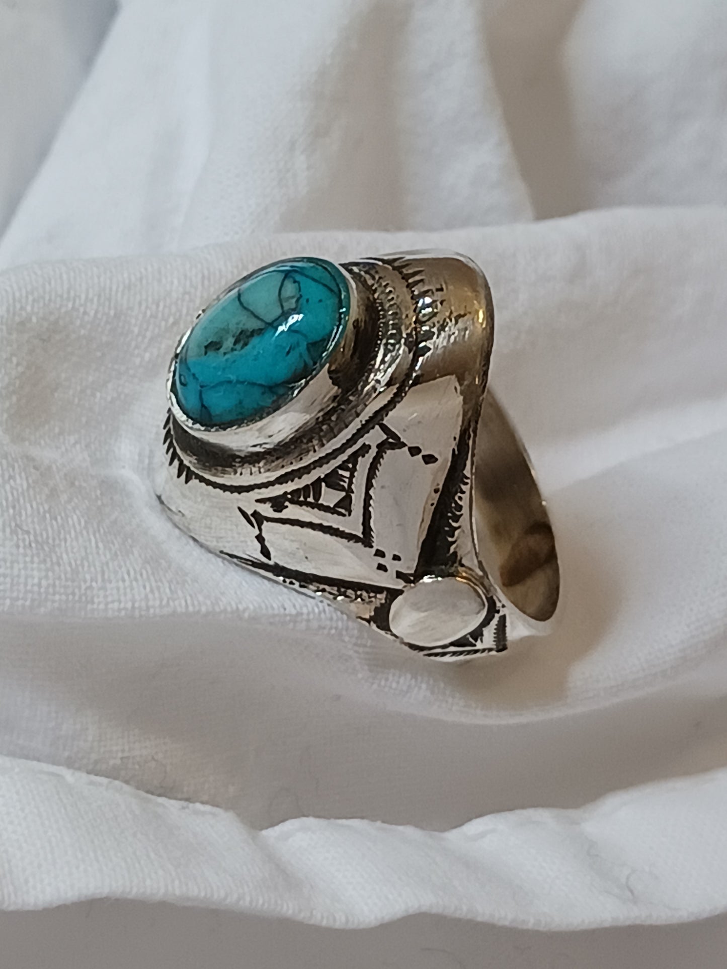Bague touareg en argent massif
