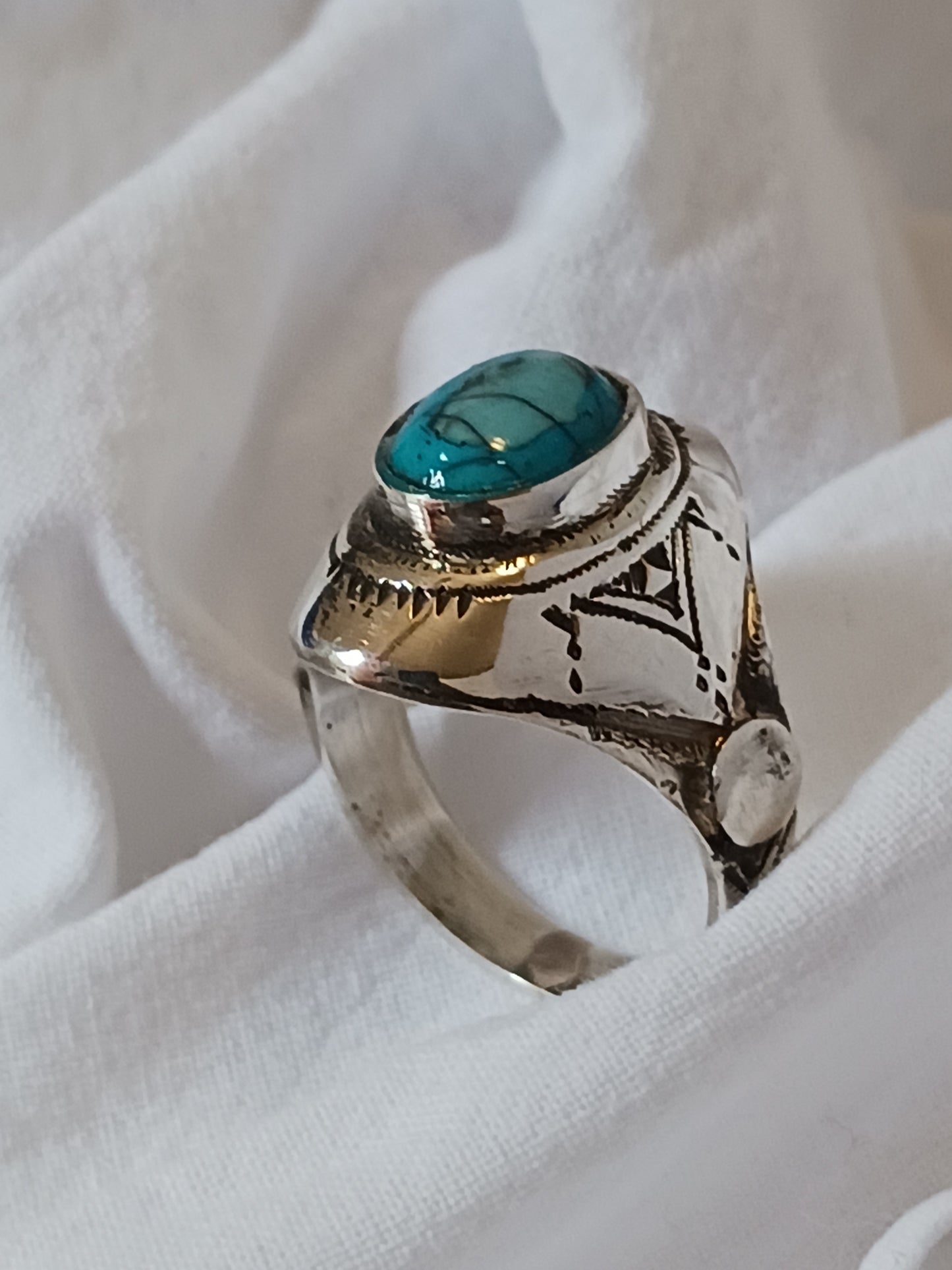 Bague touareg en argent massif